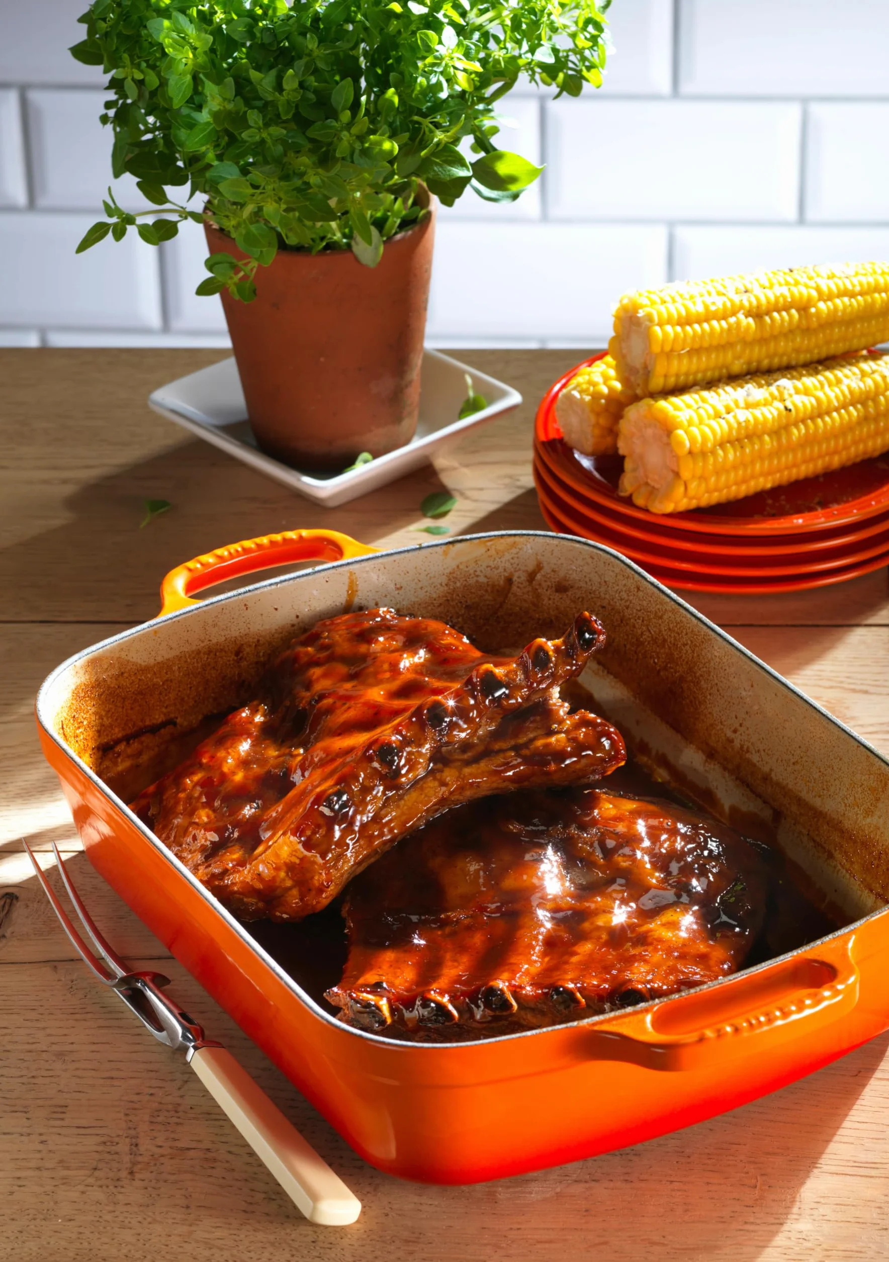 Le Creuset Signature żeliwna brytfanna 33 cm prostokątna 4,9 l czerwony