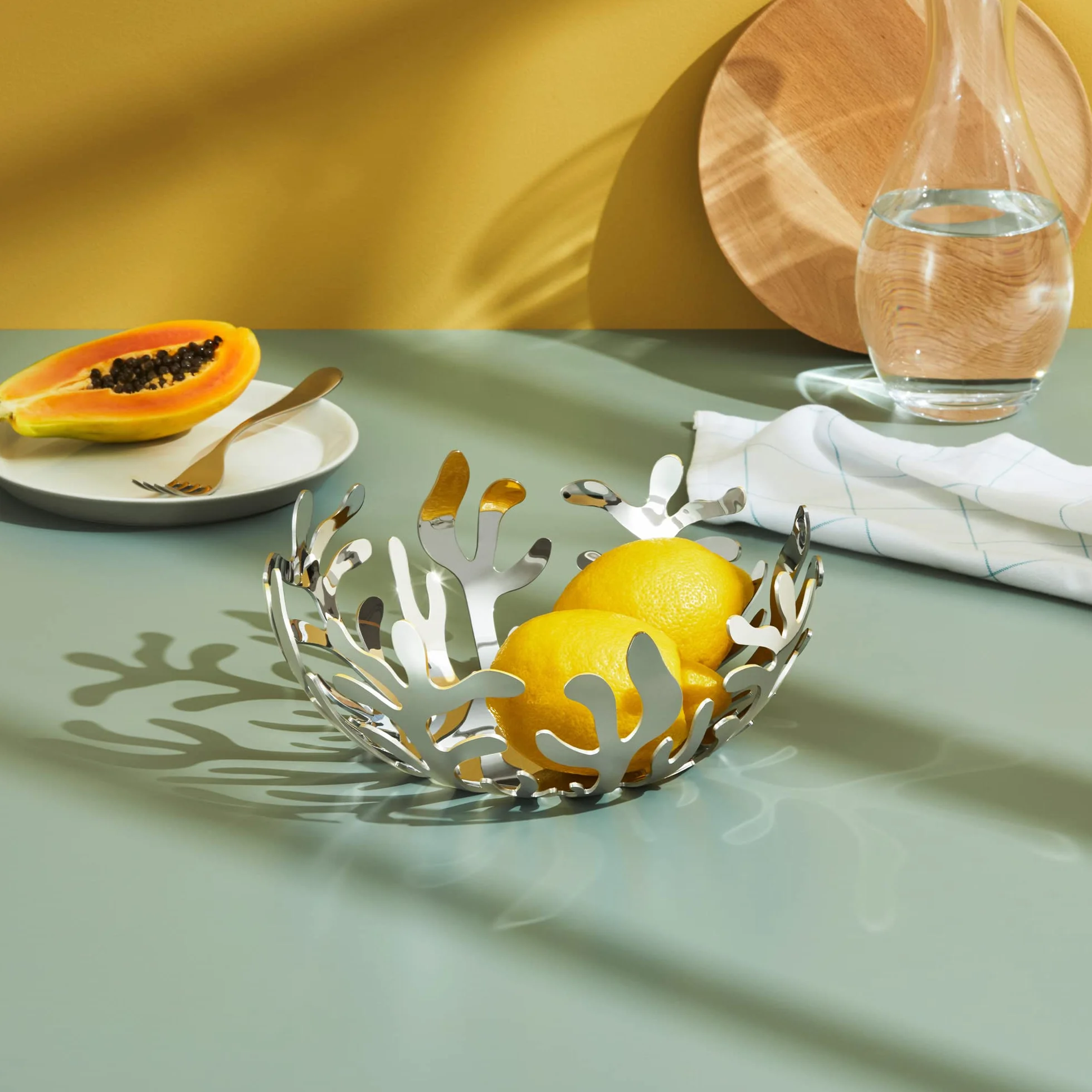Alessi Mediterraneo ESI01/25 miska na owoce stal nierdzewna 7 x 26 x 14,5 cm