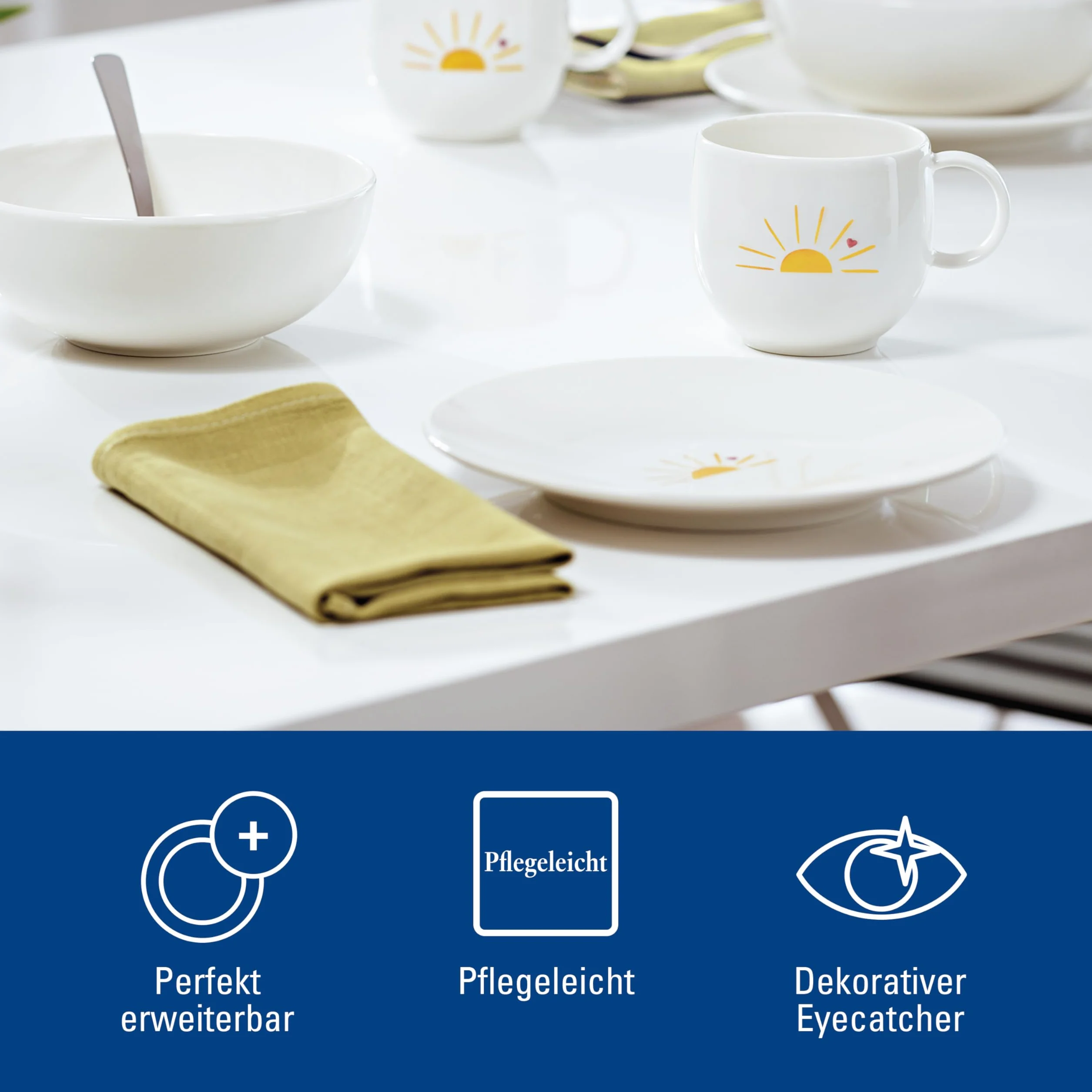 Villeroy & Boch With Love talerz śniadaniowy Hello Sunshine porcelana 20 cm
