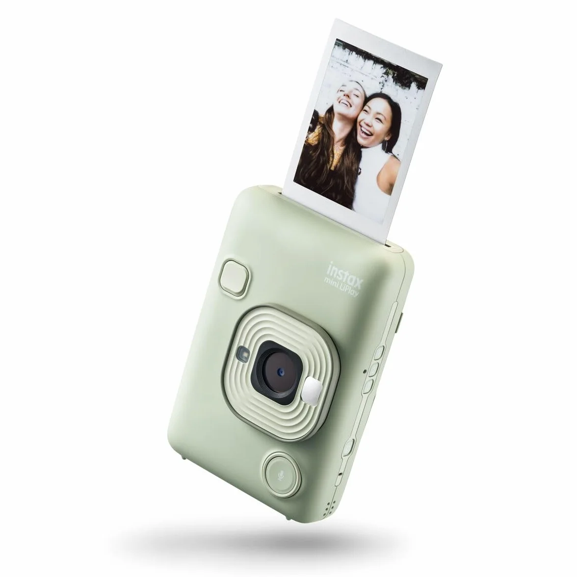 INSTAX mini LiPlay hybrydowy aparat natychmiastowy z tylnym wyświetlaczem LCD o przekątnej 2,7 cala, gniazdem kart Micro SD, ładowaniem przez USB-C, kolor Matcha Green, film sprzedawany osobno