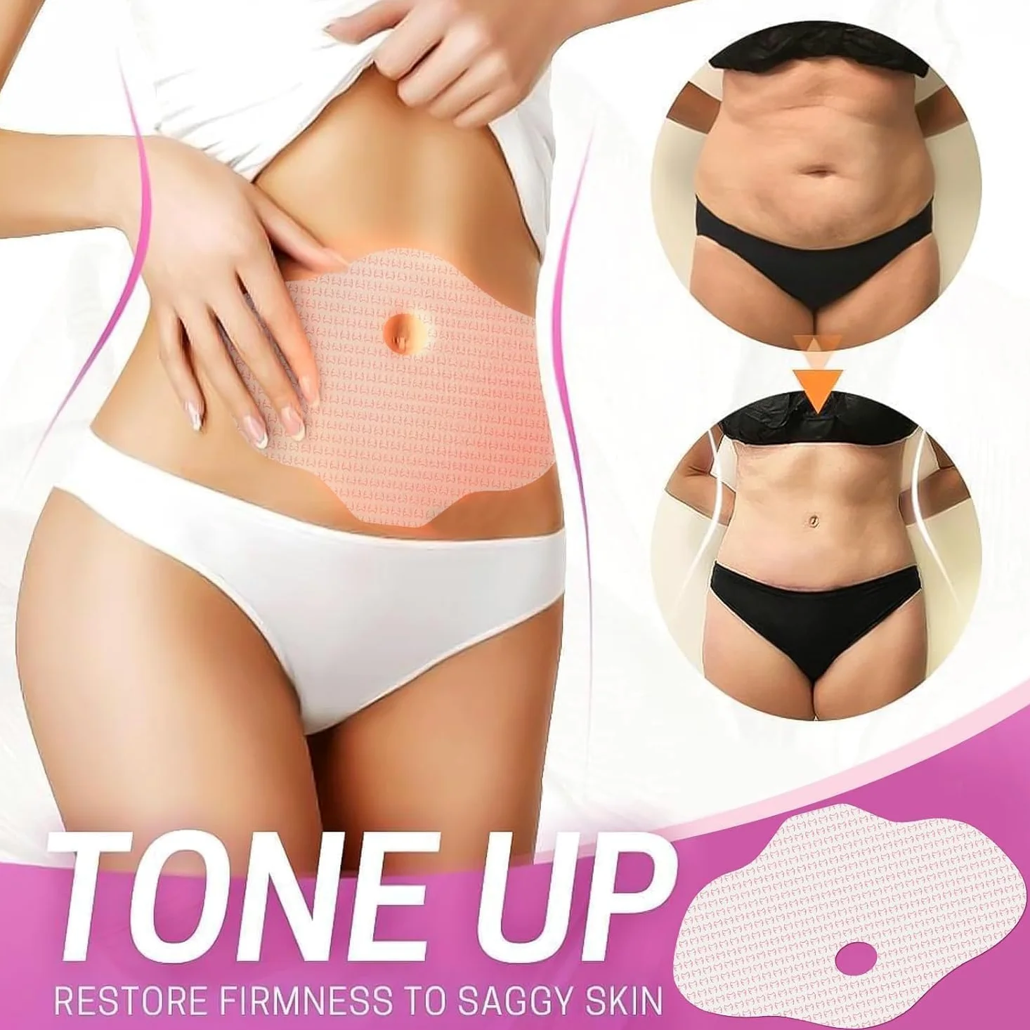 Plastry wyszczuplające brzuch, plaster odchudzający tłuszcz - naturalna formuła kofeiny zielona herbata, dyskretne kleje - antycellulitowa plaster Detox - 50 plastrów Detox