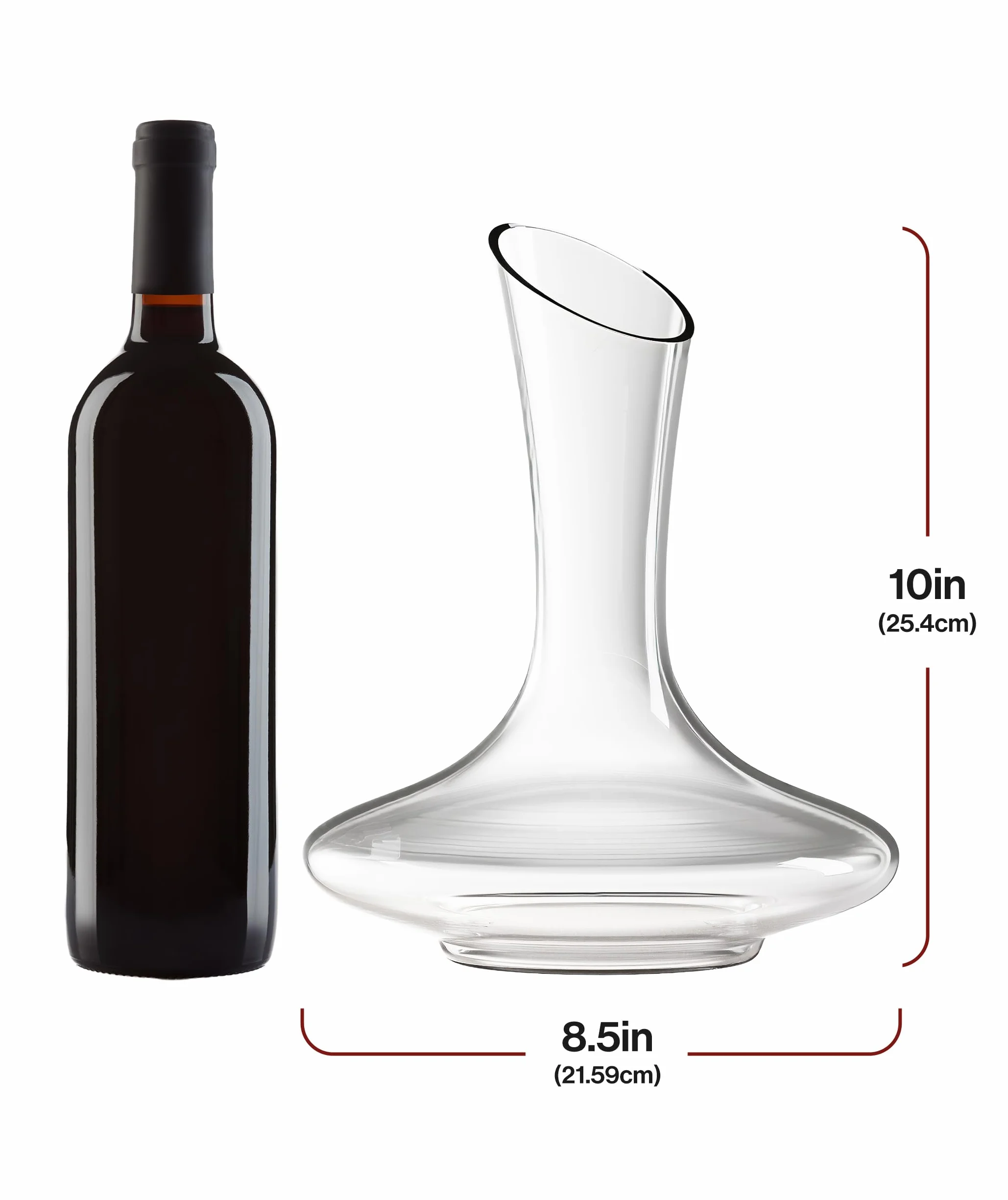 Le Chateau Decantador de vino cristal soplado a mano sin plomo 750ml aireador vino tinto