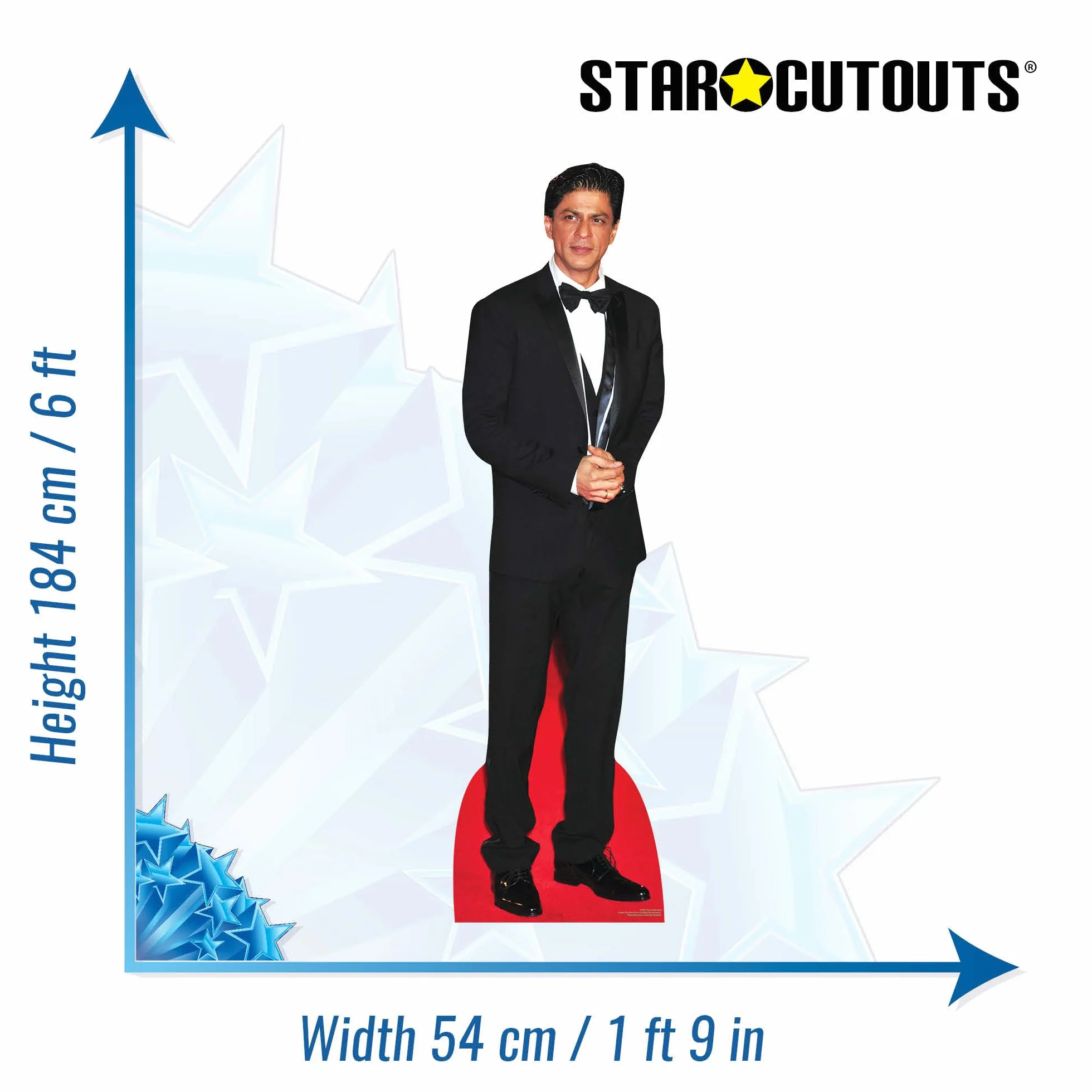 Star Cutouts Wycięcie z Shah Rukh Khan czarny biały czerwony