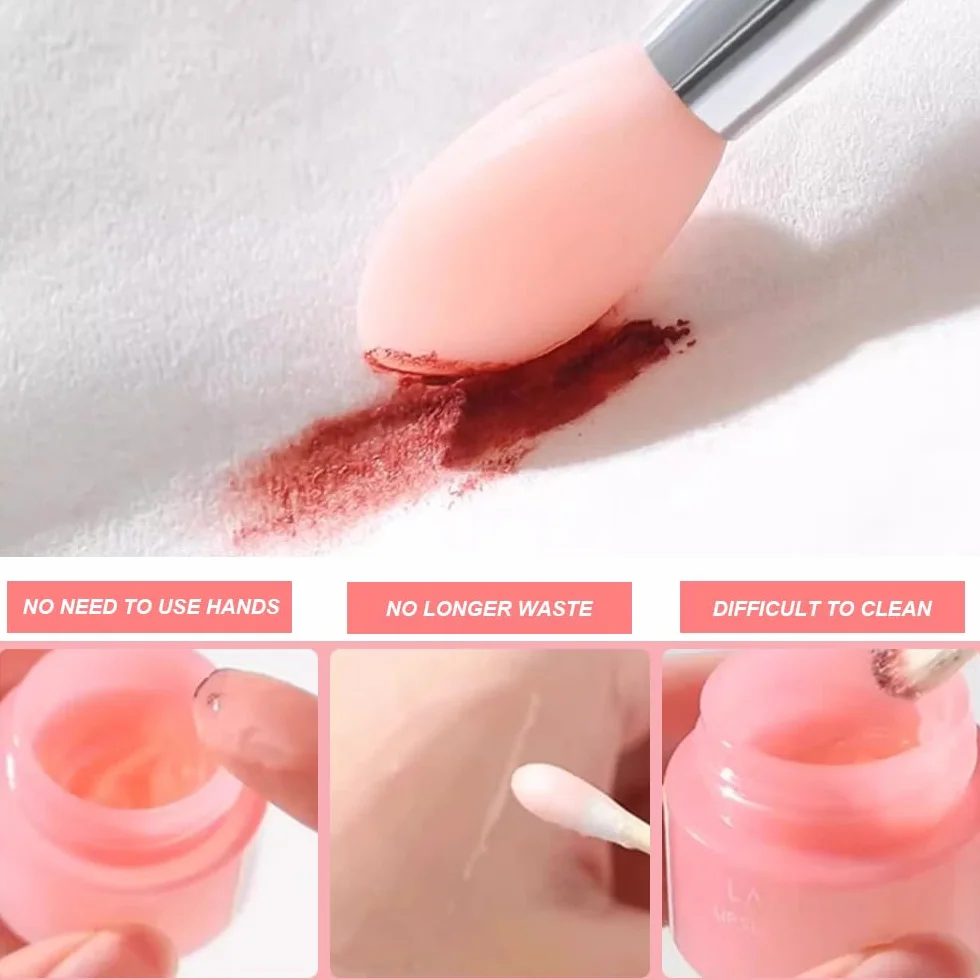 Silikonowa szczoteczka do ust, 4 sztuki aplikatora do szminki, silikonowe pędzle do makijażu, mini pędzelek do makijażu, przenośne różdżki